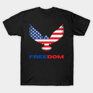 Independence Day Freedom American Eagle T-Shirt